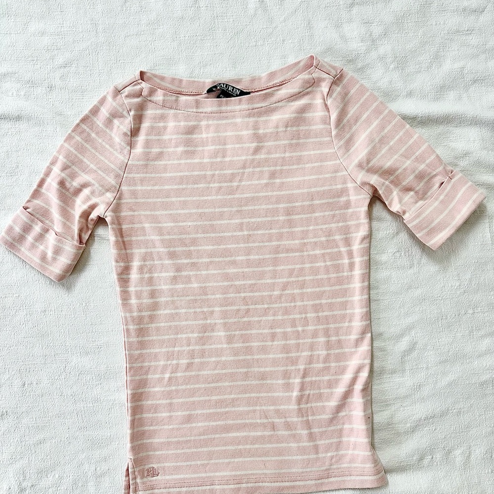 Ralph Lauren Preppy Stripe Boat Neck Quiet Luxury - Old Money Petit Small